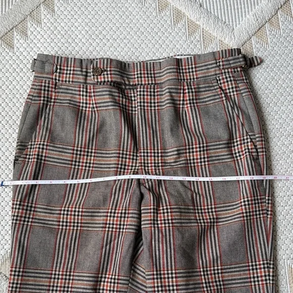 strapless open back dress Plaid Dress Pants for Men's Flat Front Tapered Cropped Checked Trousers